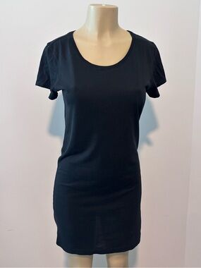 Alternative Black Crewneck Tee Dress
